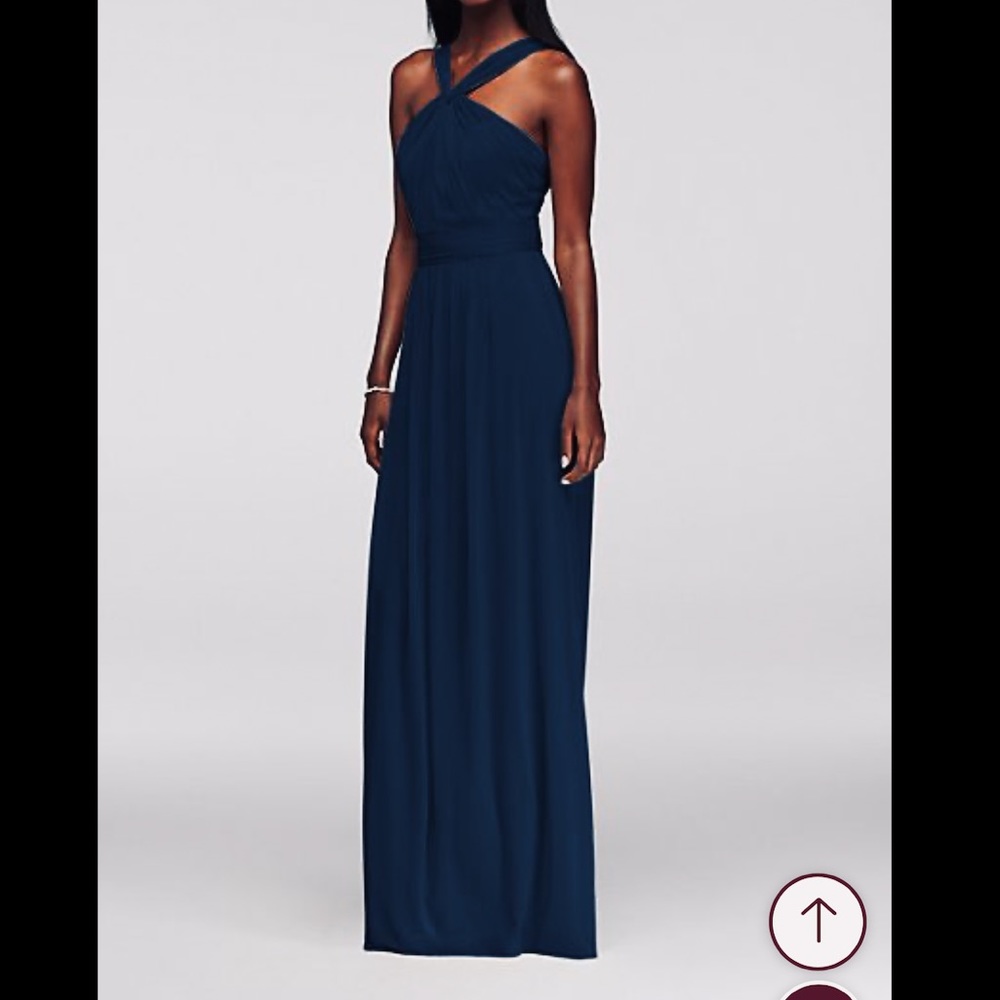 David’s Bridal Midnight Blue Long Dress